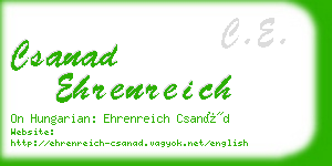 csanad ehrenreich business card